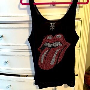 Rolling Stones Oversized Rhinestone Tank